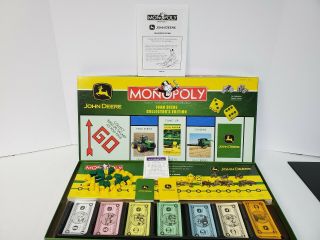 John Deere Monopoly Board Game Collectors Edition 2005 Farming Theme Complete