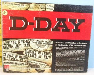 D - Day Invasion Of Europe Wwii Avalon Hill Punched 1977 B