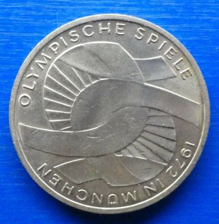 Germany 10 Mark 1972 (f - Ribbon) " 1972 Munich Olympic Games " Extra Fine