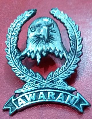 British India Pakistan Milltary Soldier Badge Awaran With Eagle