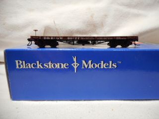 Blackstone Hon3 Scale D&rgw 30 Ft.  Flatcar 6077
