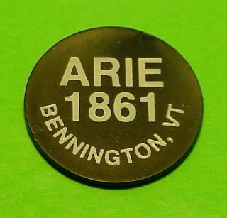 Bennington Vermont Fraternal Order Of Eagles Arie 1861 / $2.  00 Error Token