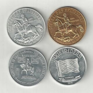 1969 Civil War General P.  G.  T.  Beauregard Napoleon In Gray Confederate Csa Coins