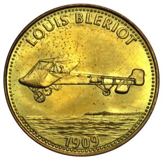 Netherlands Fuel Station Reward Token Shell Louis Bleriot Plane 1909 1990 