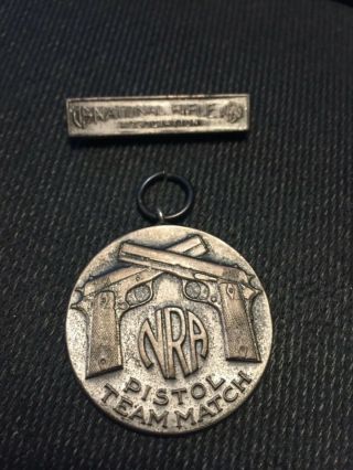 Nra Pistol Medal - Stamped Sterling