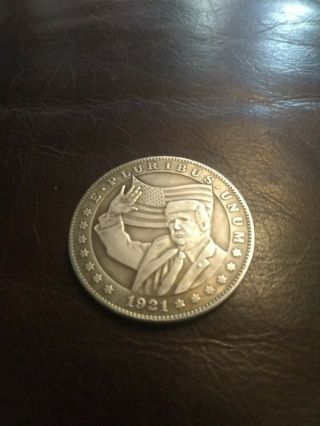 Trump Hobo Nickel 1921 - D Morgan Dollar Usa Donald Trump Exonumia Token Coin