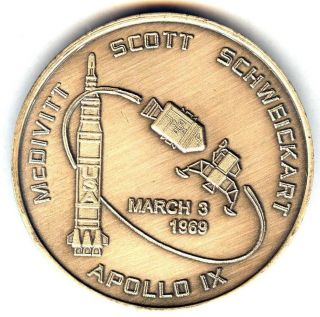 N309 Nasa Space Coin / Medal,  Apollo 9