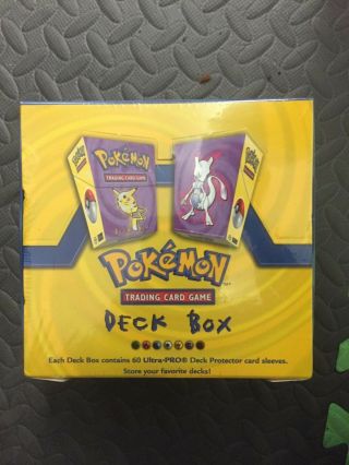 Pokemon Pikachu & Mewtwo Ultra Pro Protectors Deck Box Display