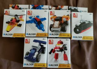 Sluban Kids Building Blocks Very Small Kits - Set Of 6 - For Ages 4,  -