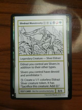 Slivdrazi Monstrosity Test Card Mystery Booster Mtg Mf Richmond