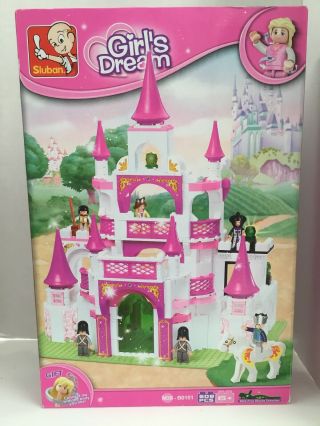 Sluban B0151 Pink Girl’s Dream Princess Castle Standard Building Blocks Toy