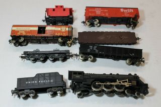Fleischmann Metal Ho Scale Union Pacific Up 4 - 6 - 2 Steam Locomotive Train Set