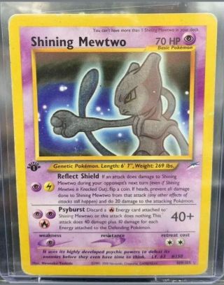 Pokemon - 1st Edition Shining Mewtwo - Neo Destiny 109/105 - 1st Ed