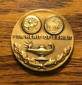 1980 Ana American Numismatic Association For Merit Of Exhibit Maco Bronze Medal
