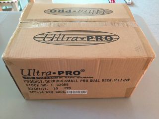 1 Case Of Ultra Pro Yellow Pro Dual Deck Boxes Mtg Pokémon Yu - Gi - Oh
