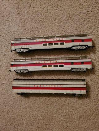 Amtrak Auto Train Ho Scale Cars Set Of 3