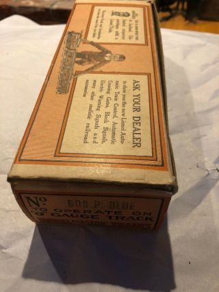 Vintage Lionel Pre - War No.  608 Blue Pullman Box Only