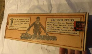 Vintage Lionel Pre - War No.  813 Yellow Cattle Car Box Only