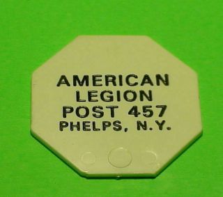 Phelps York Ny American Legion Post 457 / Reverse Blank Trade Token