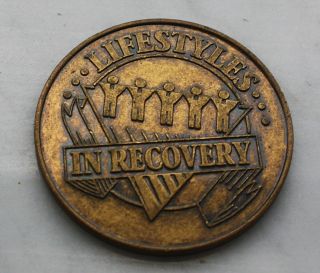 Lifestyles In Recovery / Serenity Prayer Old Out Of Print Medallion Coin