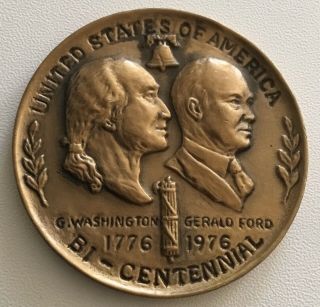 United States Of America Bicentennial George Washington Gerald Ford Coin Medal