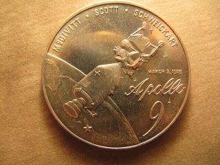 Project Apollo 9 Mcdivitt Scott Schweickart Coin Medal Token