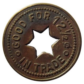 Nevada Trade Token - The Star (Taxi & Cigar Stand,  1919),  Reno NV,  12½¢ 2
