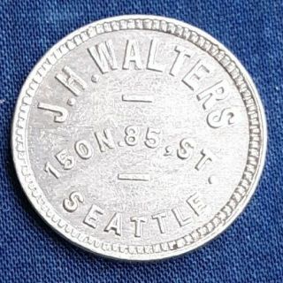 Seattle,  Washington.  J.  H.  Walters,  150 N.  85,  St. ,  Good For 5cts In Trade Token.