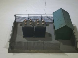 Vintage Ho Scale Power Sub Station All Metal W/light Train Layout
