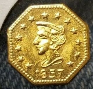 1857 California Gold Half Dollar Token