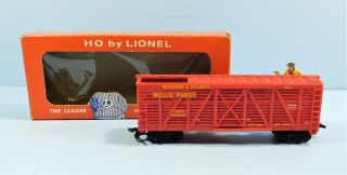 Rare Ho Lionel 0370 Operating Animated Wells Fargo Outlaw And Sheriff Car Red
