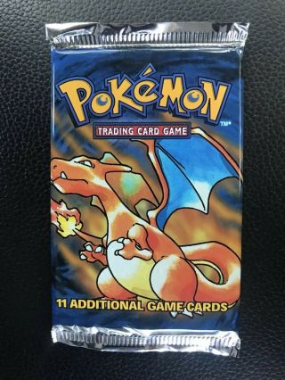 1999 Pokémon Base Set Booster Pack Charizard Pack Art Unweighed