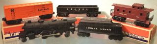 Lionel 1500 1130 2 - 4 - 2 Plastic Steam 3 Car Freight No Set Box 1953
