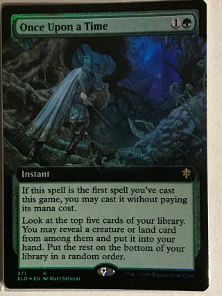 Once Upon A Time Foil Extended Art Mtg Eld Throne Of Eldraine Nm