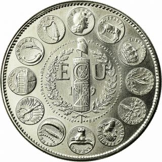 [ 711960] France,  Medal,  Ecu Europa,  Marianne,  1989,  Rodier,  Ms (65 - 70)