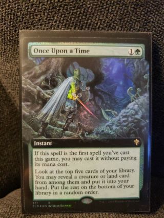 Once Upon A Time - Foil - Extended Art - Mtg Throne Of Eldraine