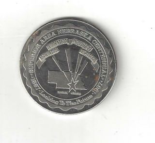 1967 Superior Nebraska Centennial Good For 50 Cents Half Dollar Coin Token Medal