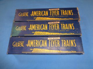 American Flyer 650,  650 & 651 Green Haven Coach & Rea Baggage Car Boxes.
