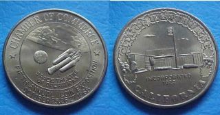 Hawthorne Ca Fifth Annual Coin Exposition 1968 Medal (space Theme)