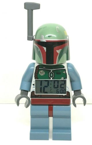 Lego Star Wars Boba Fett Kids Minifigure 9 " Alarm Clock Good