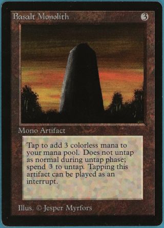 Basalt Monolith Beta Nm Artifact Uncommon Magic Mtg Card (id 99474) Abugames