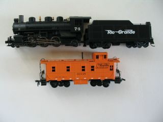 Ho Scale Bachmann D&rgw 2 - 6 - 2 Engine With Caboose  3126
