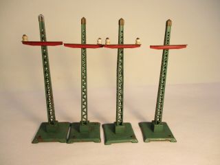Lionel 60 Telegraph Posts Peacock Red Group Of 4 Standard Gauge X1247