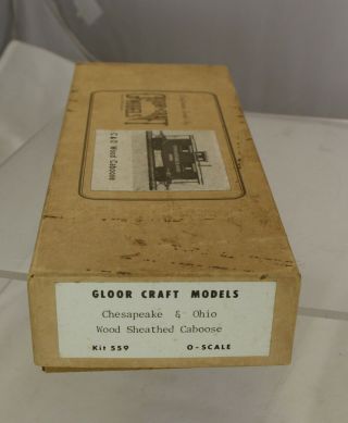 O - Gauge - Gloor Craft Models - Chesapeake & Ohio Wood Caboose Kit 559 - O - Scale