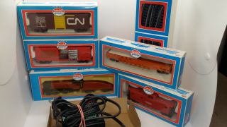 Ho Iron Ghost Electric Steam Train Tender Freight Cars Caboose Set Model Power