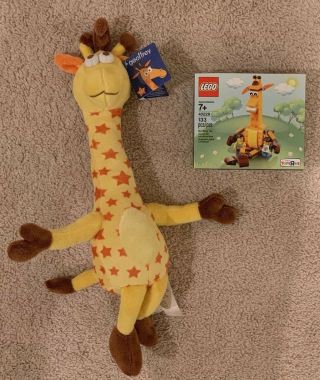 Toys R Us Exclusive Geoffrey Giraffe Plush & Lego 40228 Set