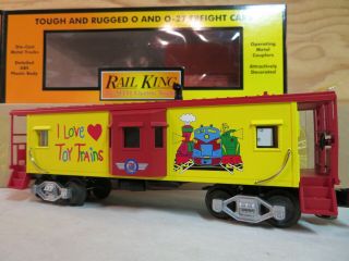 Mth Rail King Train I Love Toy Train Limited Edition Bay Window Caboose 30 - 7754