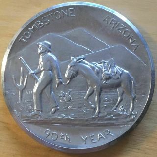 1968 Tombstone Arizona Helldorado Days Commemorative 38.  5 Mm Medallion Uncir.