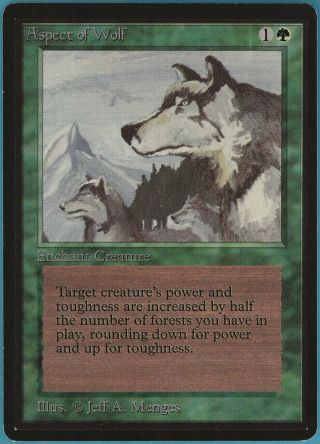 Aspect Of Wolf Beta Nm - M Green Rare Magic Gathering Card (id 64489) Abugames