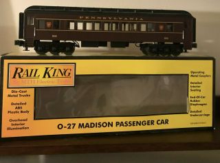 Mth Rail King O Gauge Prr Pennsylvania Madison Observation Car 30 - 6250e